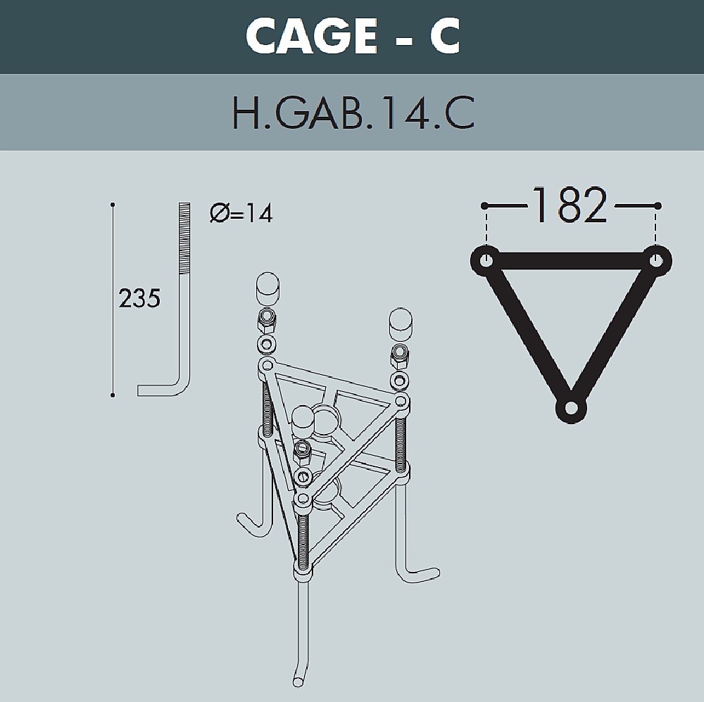 Столб фонарный уличный Fumagalli Noemi E35.205.M10.WYH27