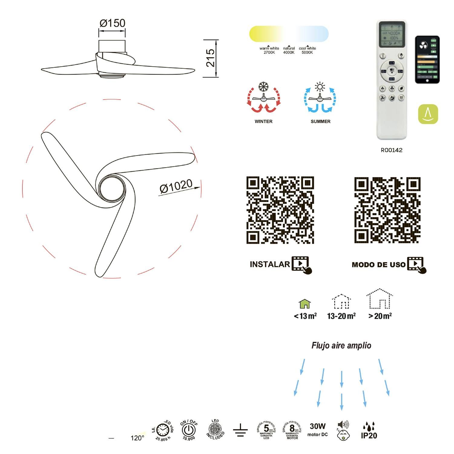 Потолочная люстра Mantra Groenland 9066