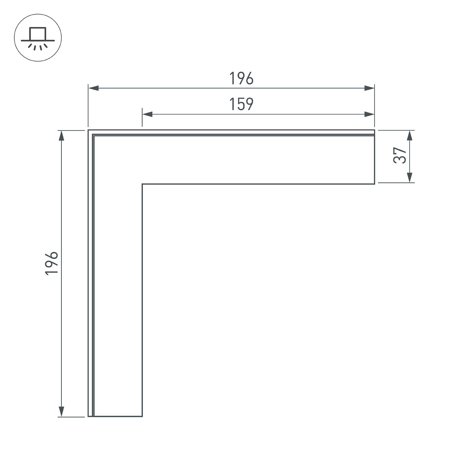 Угол Arlight 030096