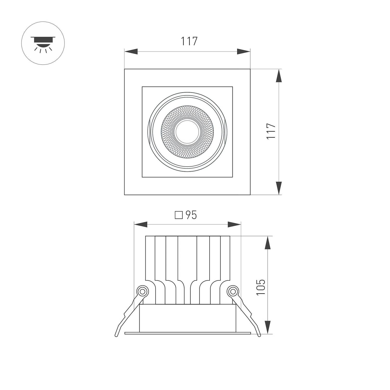 Встраиваемый светильник Arlight Vortex 057916