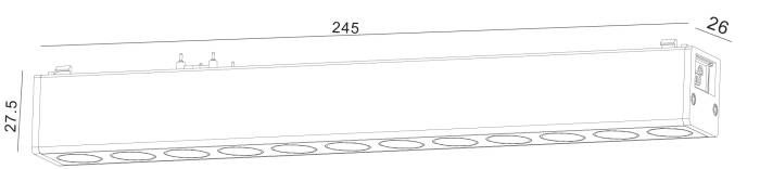 Трековый светильник SWG PRO SLIM DL-SLIM-DRBL-12-CCT
