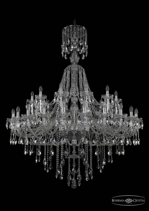 Подвесная хрустальная люстра 1415 Bohemia 1415/24+12/530/XL-186 Ni
