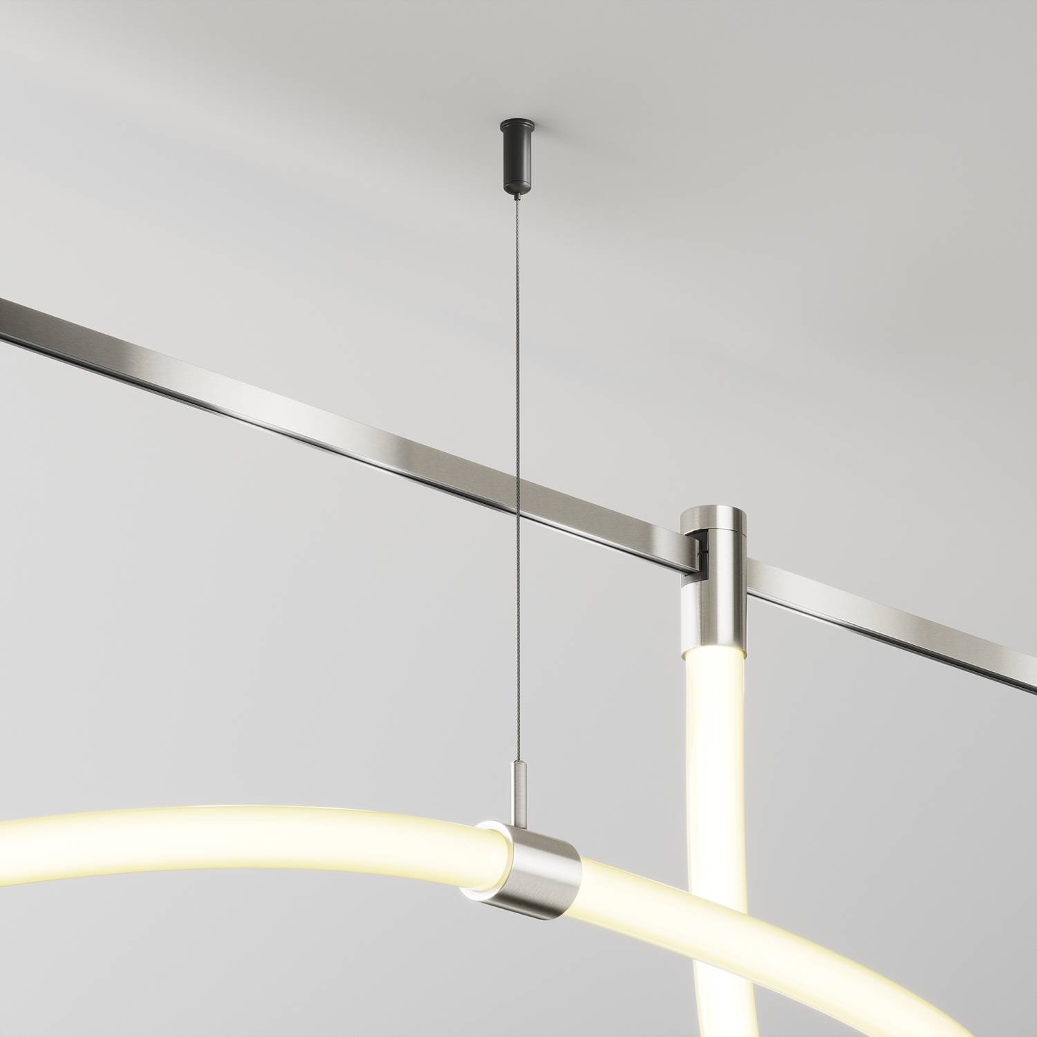 Потолочный коннектор с тросовым подвесом Tau в шинопровод Flarity Maytoni Tau TRA154CSW-1PT