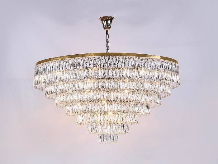 Подвесная хрустальная люстра 10120 Newport 10129+37/C gold