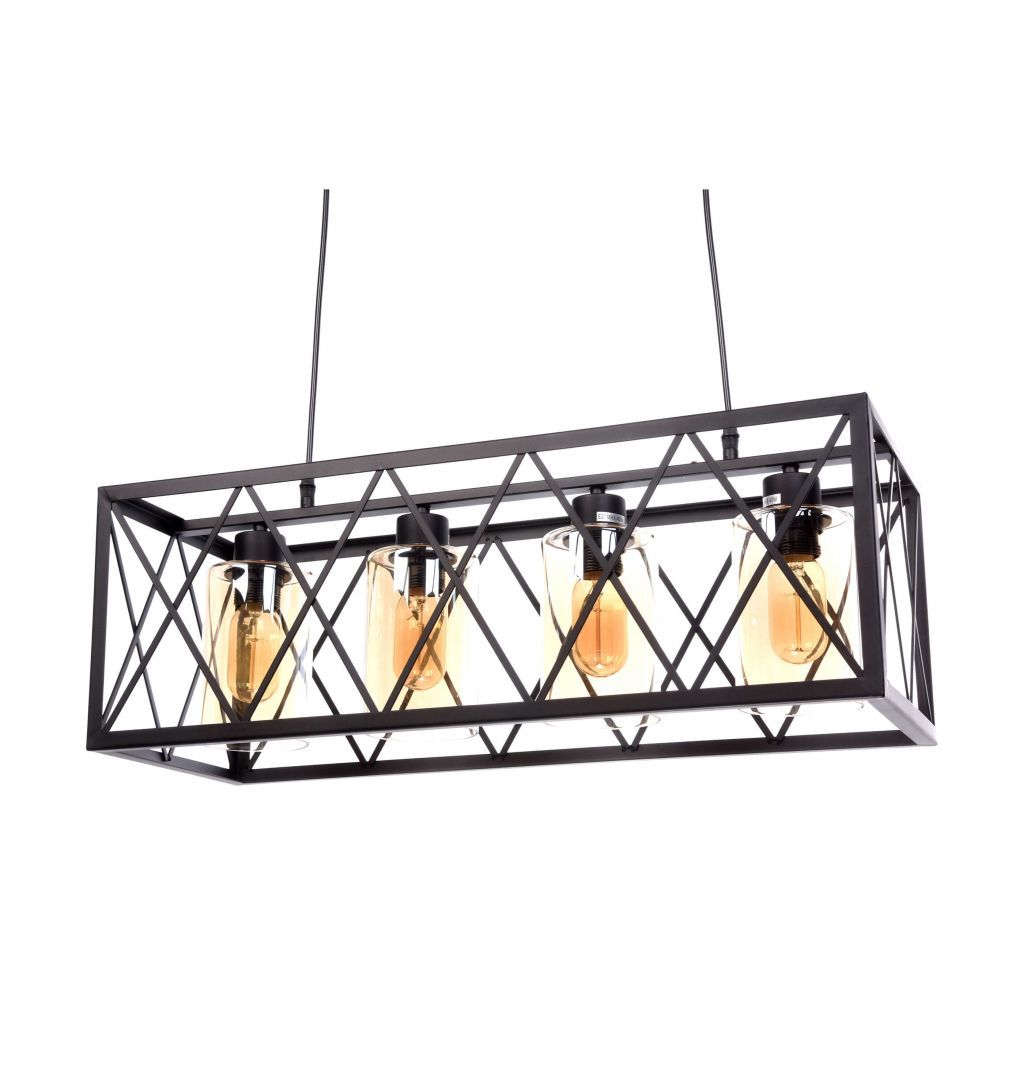 Подвесная люстра Lumina Deco Nortis LDP 11535-4 BK