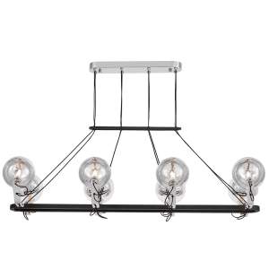 Подвесная люстра Lumina Deco Marseo LDP 9110-8-PR BK+CHR