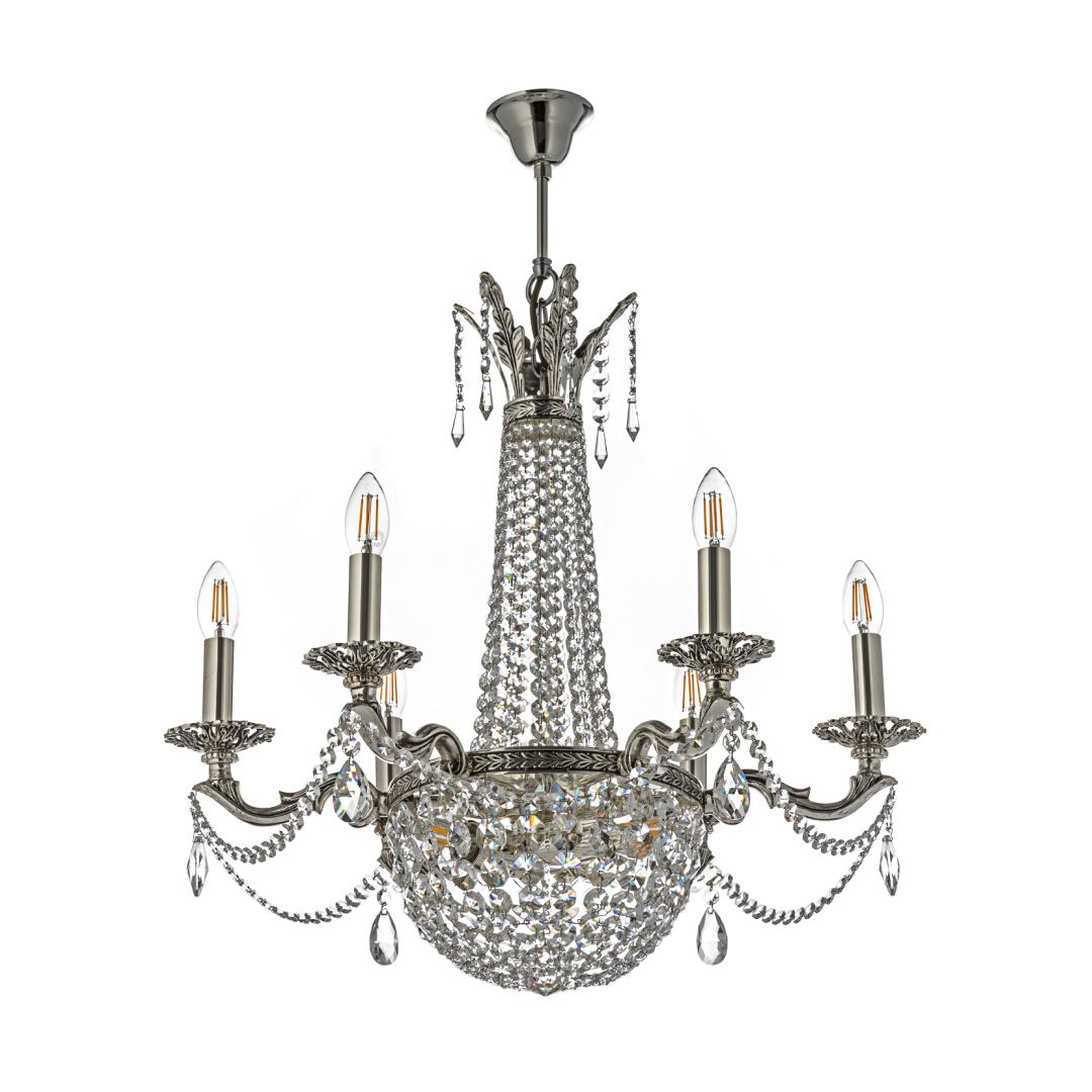 Подвесная хрустальная люстра Amelia Arti Lampadari Amelia E 1.6.6.502 SB