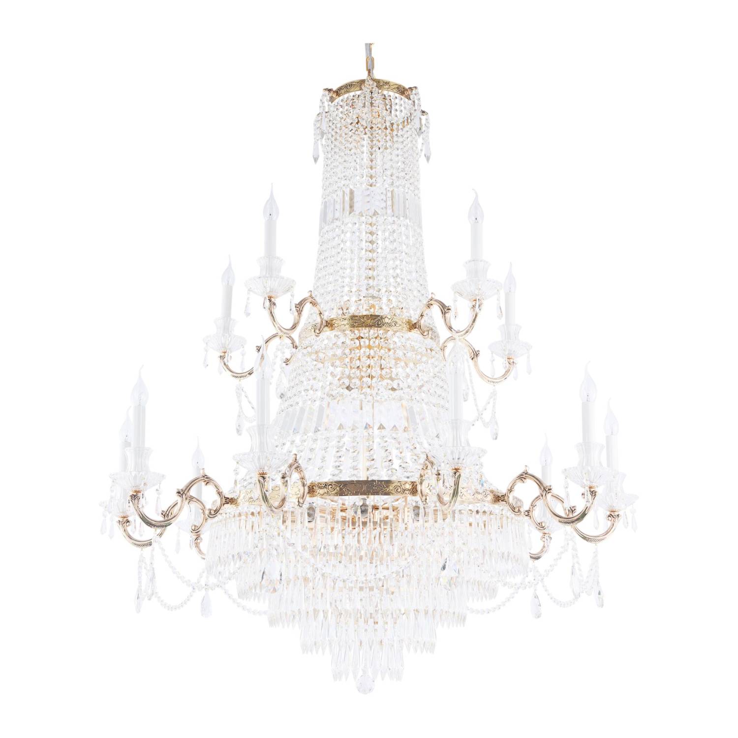 Подвесная хрустальная люстра Palace Maytoni DIA890-PL-42-G