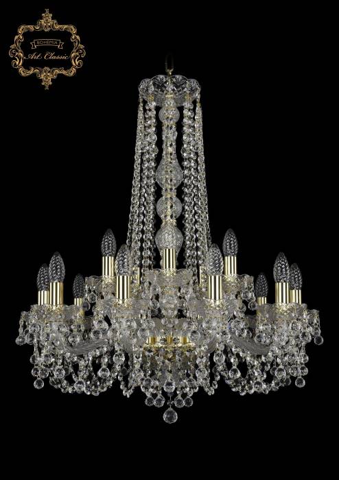 Подвесная хрустальная люстра 11.26 Art Classic 11.26.10+5.220.h-77.Gd.B