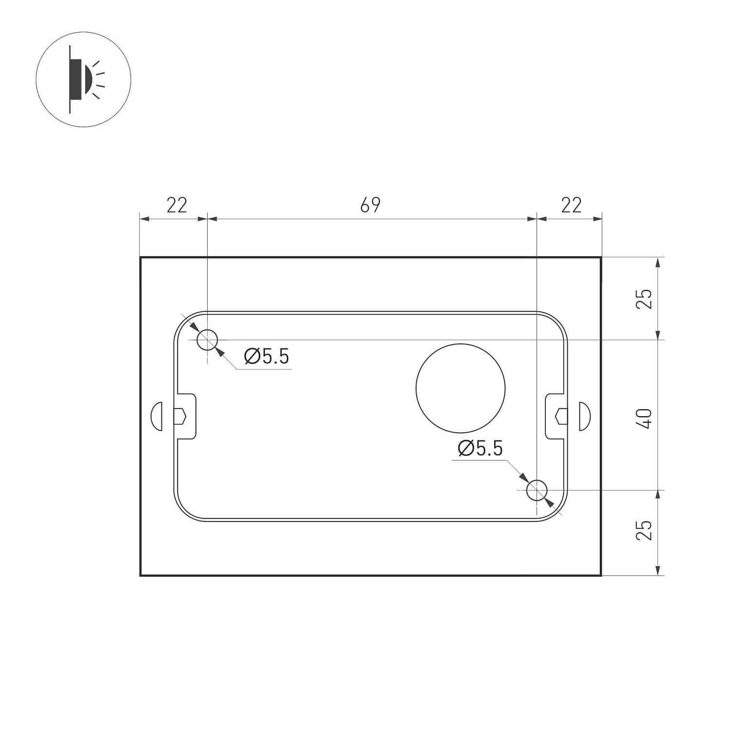 Уличный настенный светильник Arlight Flat 032410