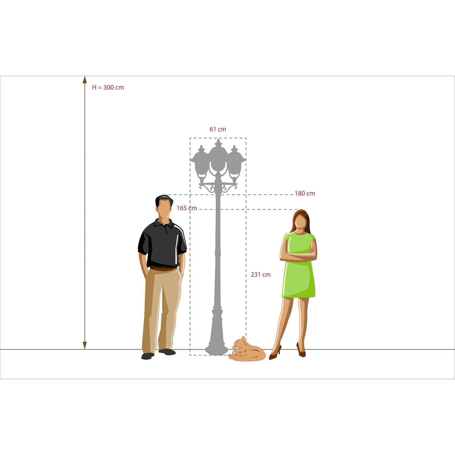 Столб фонарный уличный De Markt Дубай 805040702