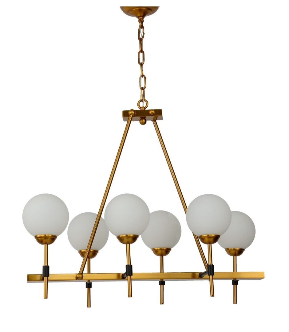 Подвесная люстра Lumina Deco Aldono LDP 7004-6 MD+BK