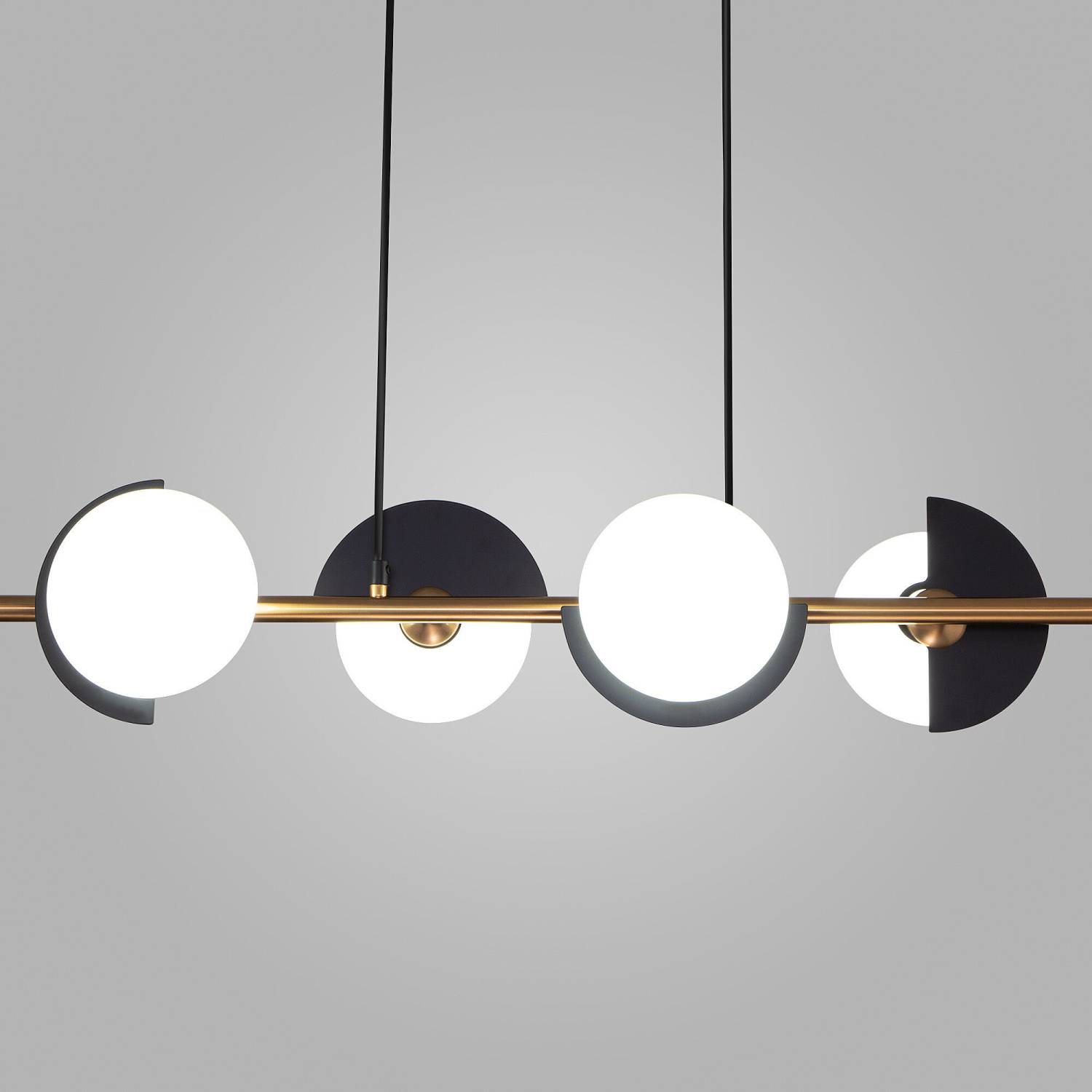 Подвесная люстра Eurosvet Moity 70149/4 черный/латунь Smart