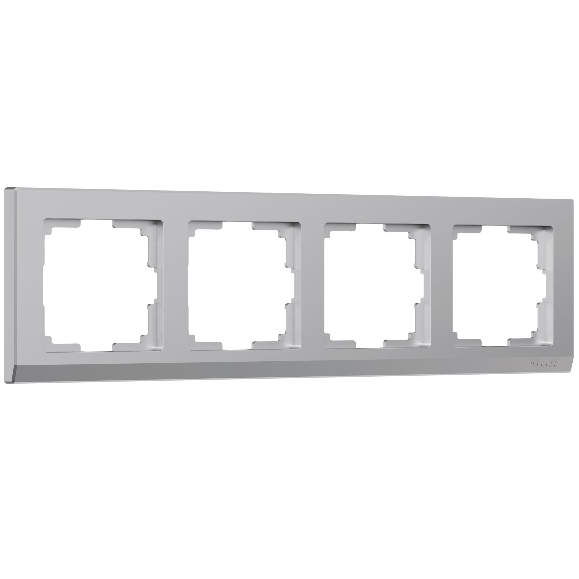 Рамка Werkel W0041806/ Рамка на 4 поста Stark (серебряный)