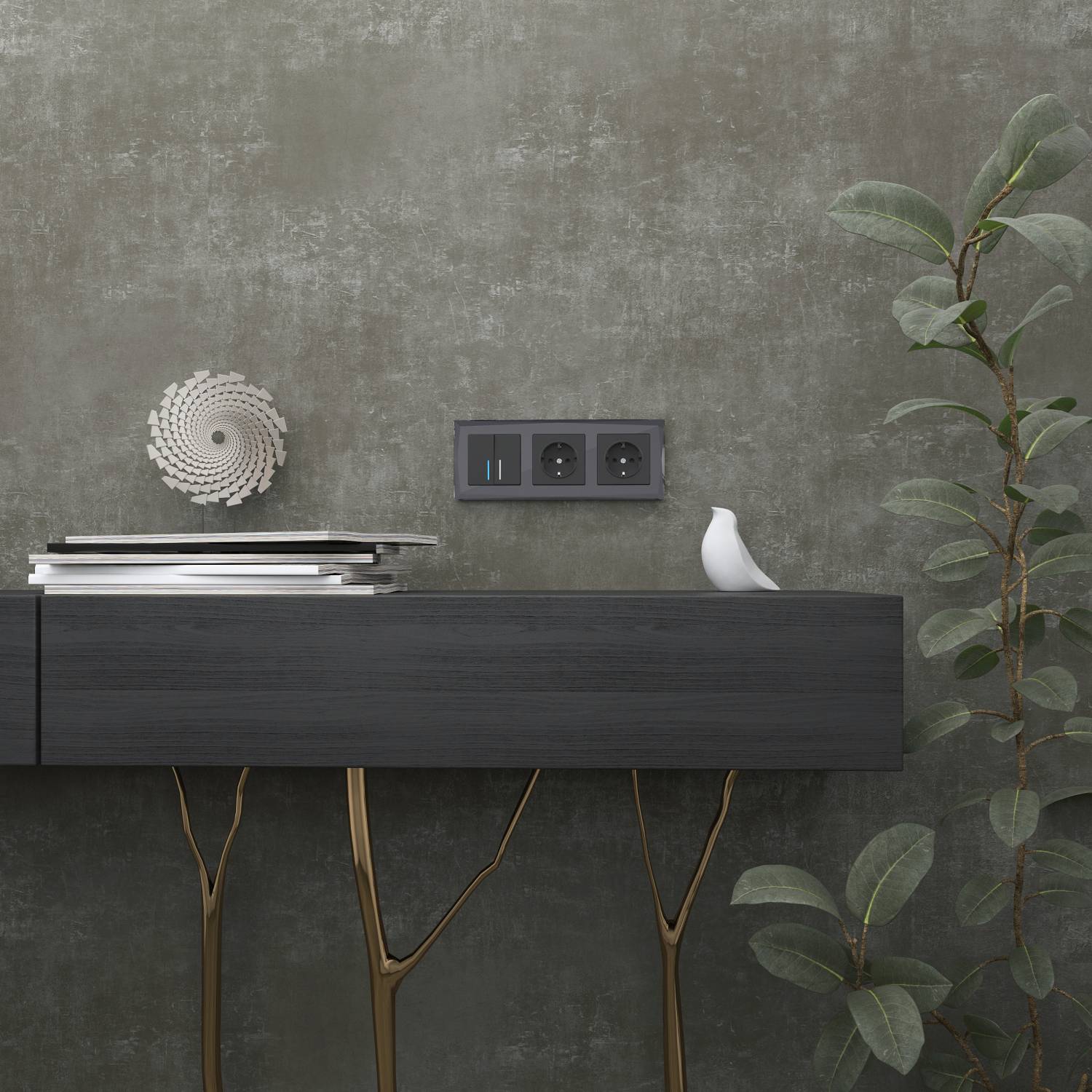 Рамка Werkel W0031208/ Рамка на 3 поста Diamant (черный)