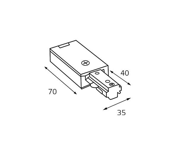 Коннектор для однофазного трека Italline WSO WSO 71 white
