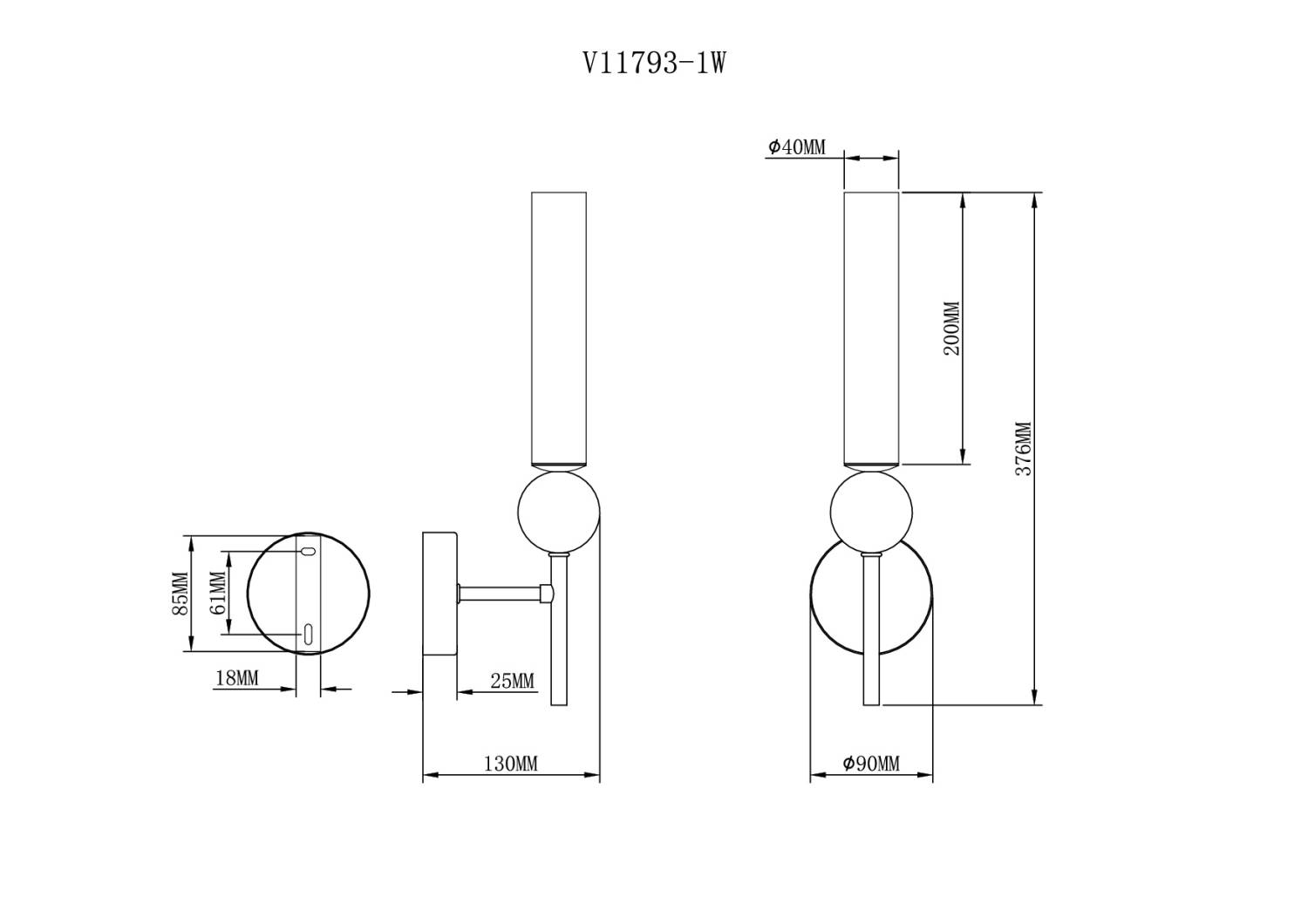Настенное бра Moderli Illis V11793-1W