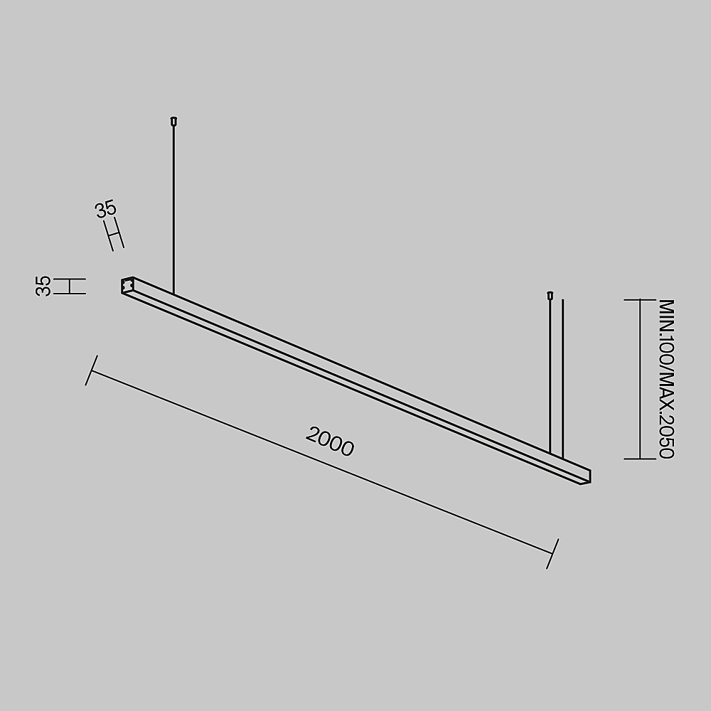 Светильник подвесной Maytoni Подвесные линейные светильники LL312008