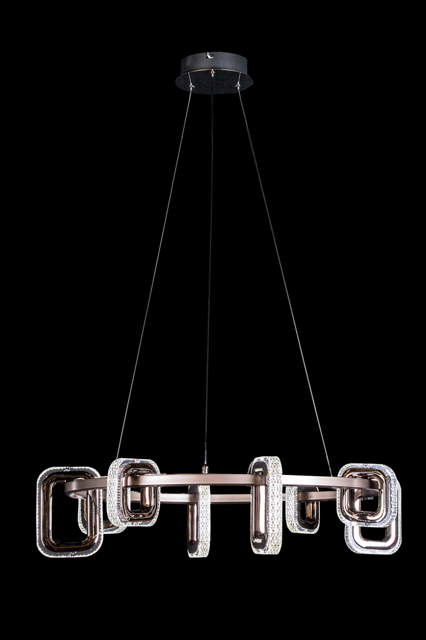 Подвесная люстра LEON Theona LE7701/8 Grey/Black Chrome