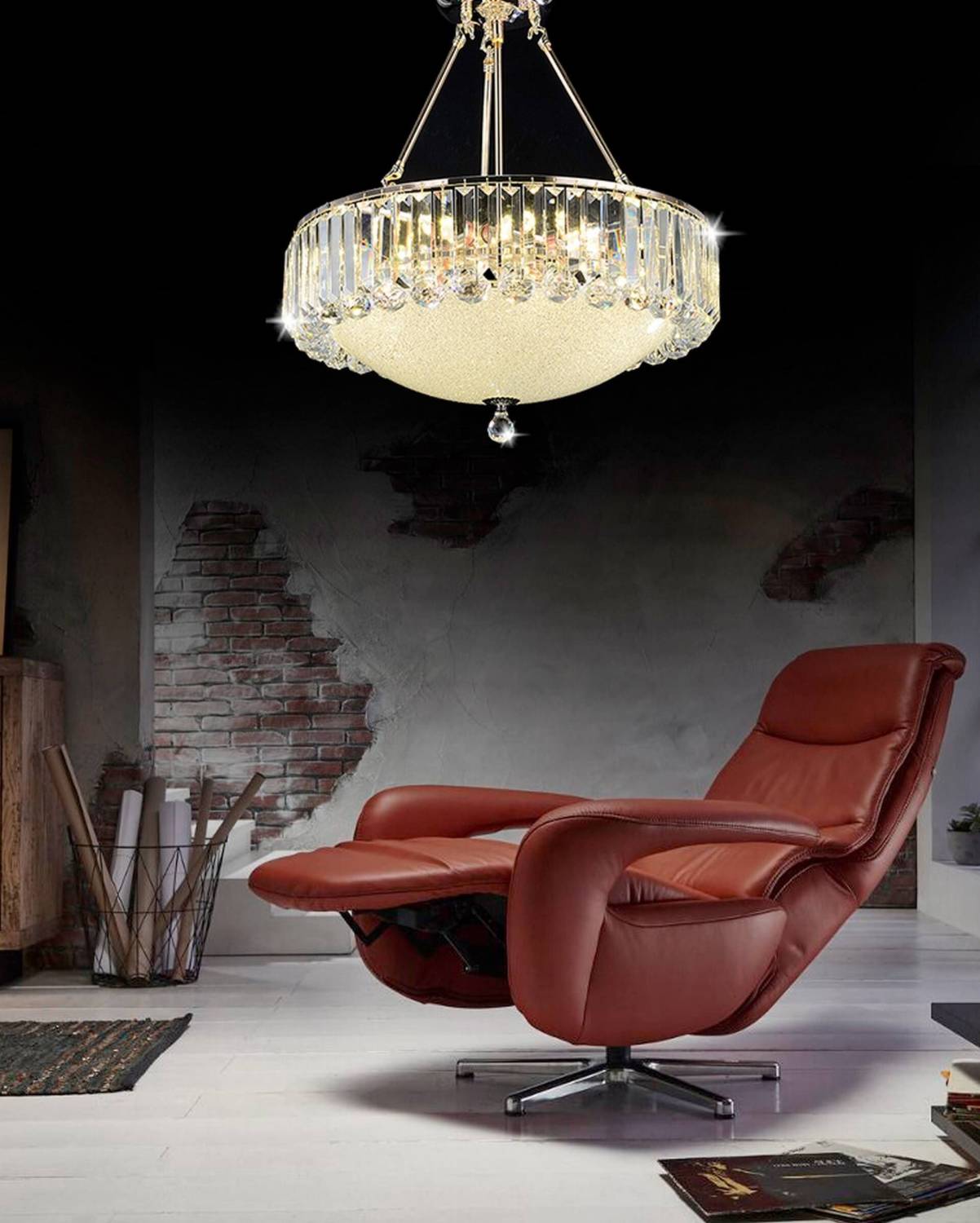 Подвесная хрустальная люстра  Lumina Deco DDP 5882-50D