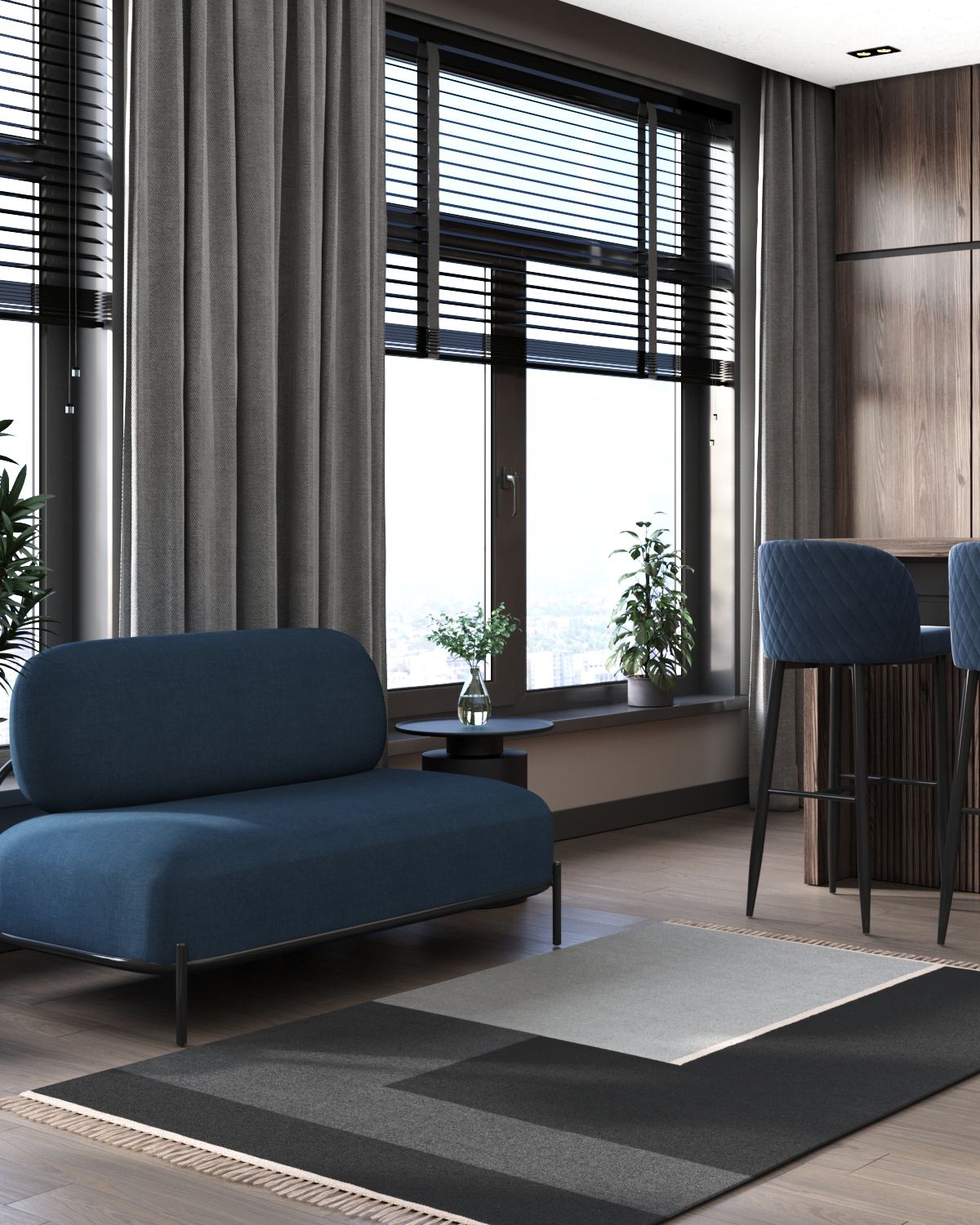 Барный стул Stool Group Оскар MC11B VELVET HLR-63 DUAL