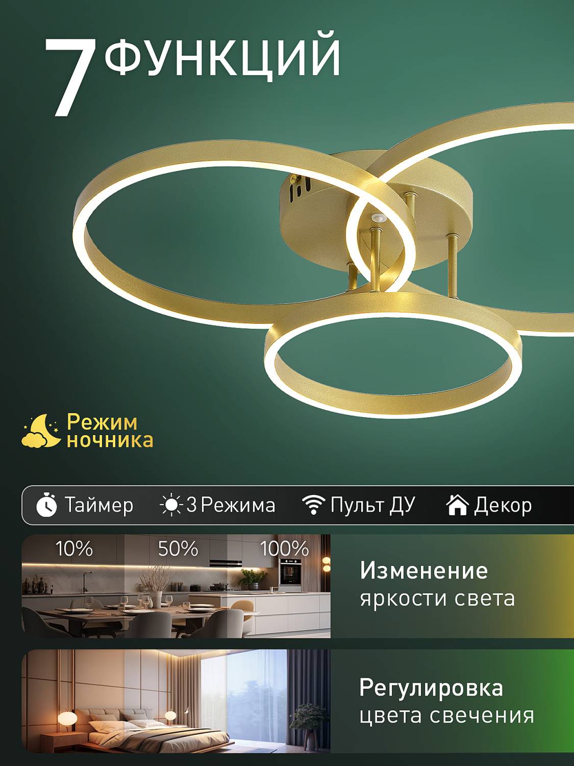 Потолочная люстра Natali Kovaltseva Modern Ii LED LAMPS 81480