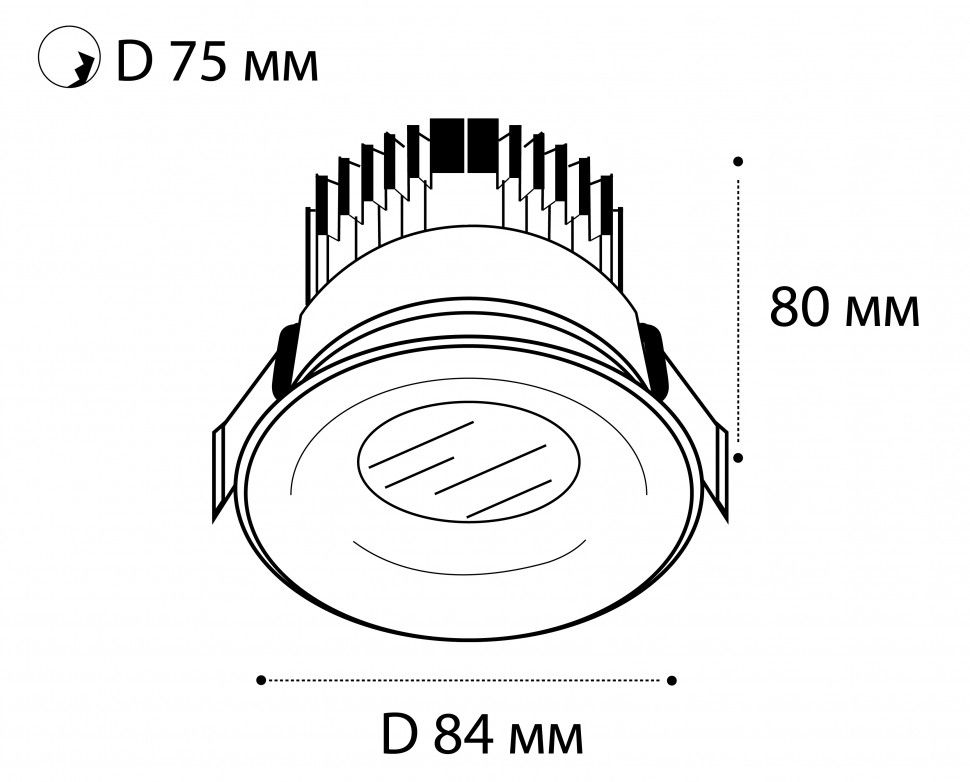 Встраиваемый светильник Italline 6016 IT06-6016 black 4000K