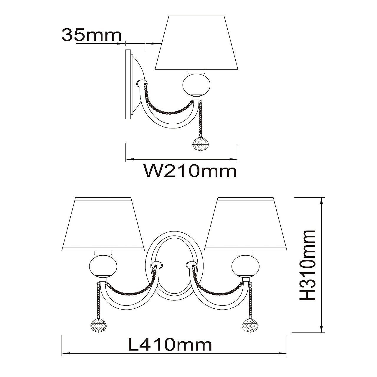 Настенное бра MW Light Федерика 684021302