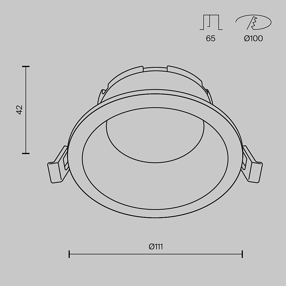 Встраиваемый светильник Maytoni Share DL126-GX53-WMG
