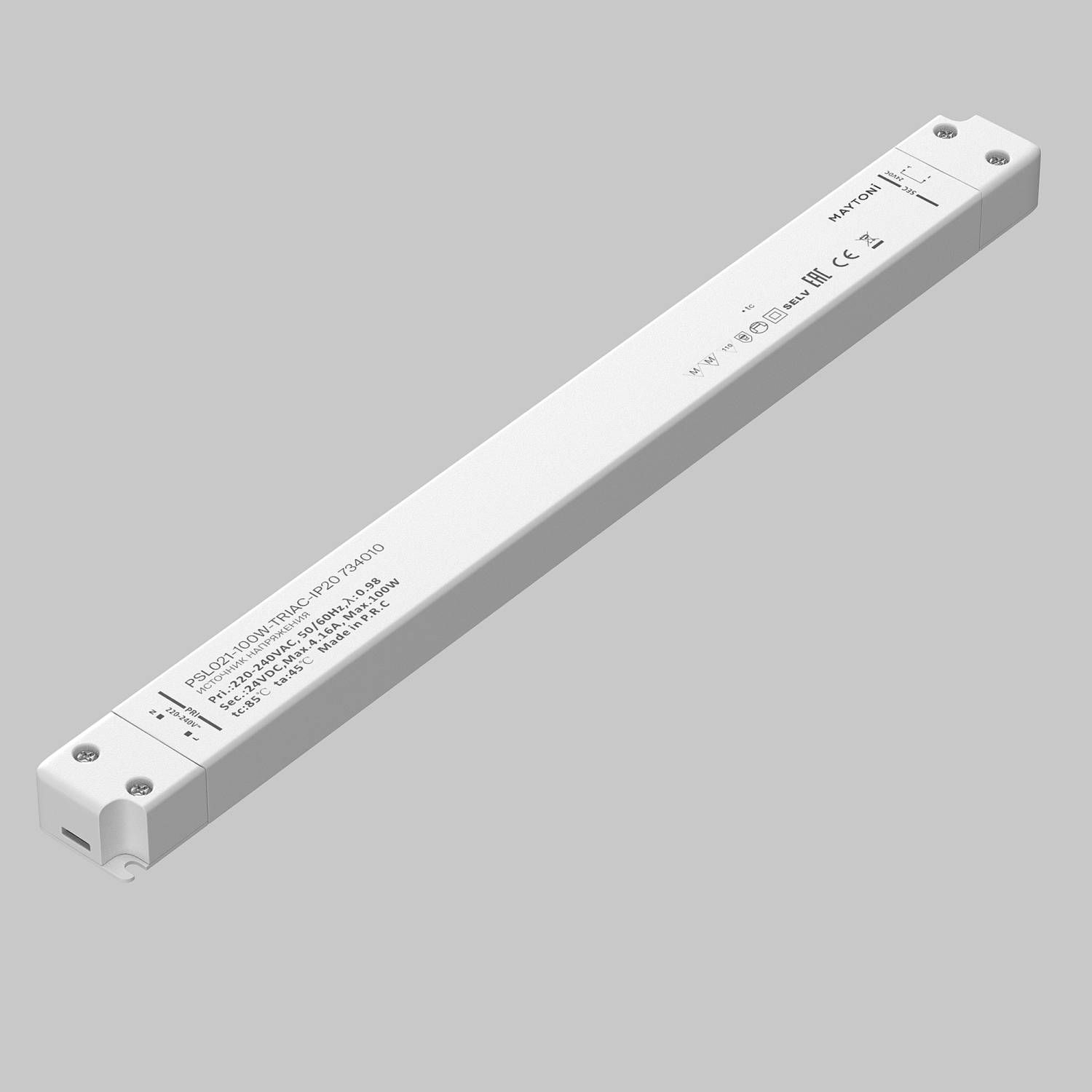 Источник напряжения Triac 24В 100Вт IP 20 Maytoni Источники напряжения Triac 734010