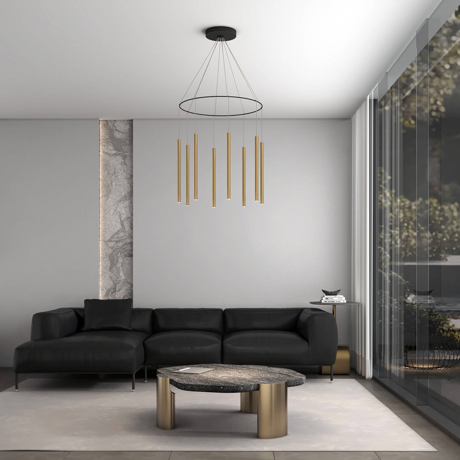 Подвесная люстра Eurosvet Pianto 301101 LED латунь