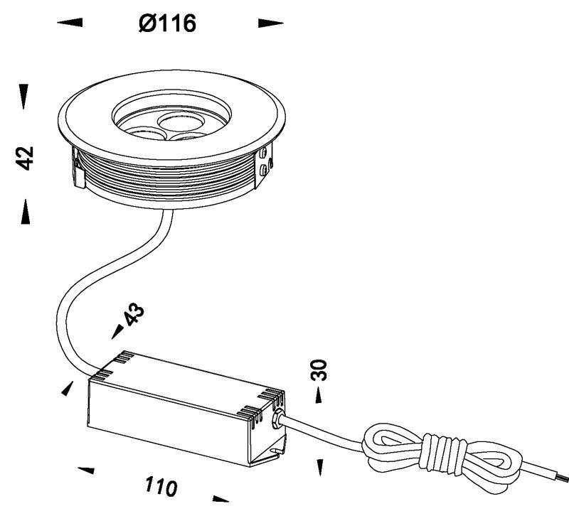 Уличный встраиваемый Deko-Light Flat 100111