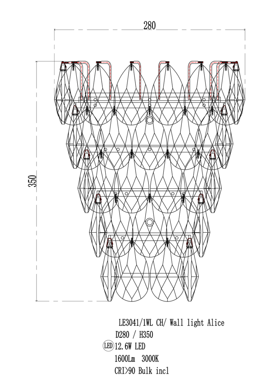 Настенное бра LEON Belle LE3041/1W CH