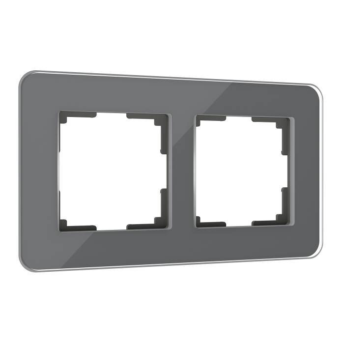 Рамка Werkel Elite графит W0022440/ Рамка на 2 поста Elite (графит, стекло)