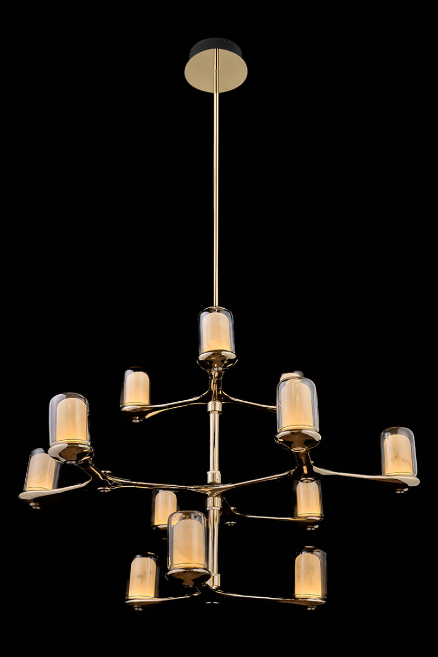 Люстра на штанге LEON Barbara LE7908/3+6+3 Gold