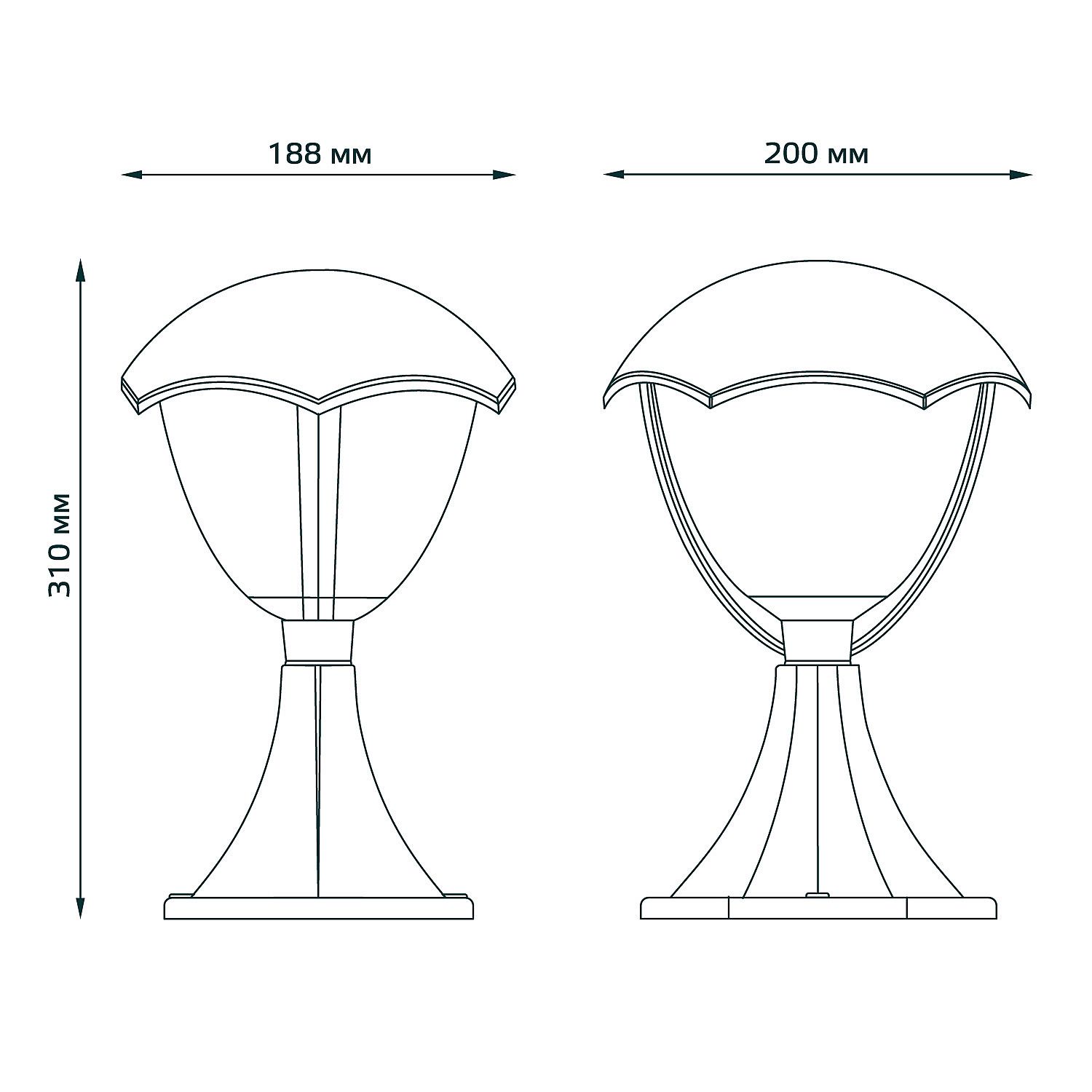 Уличный наземный светильник Gauss GD029