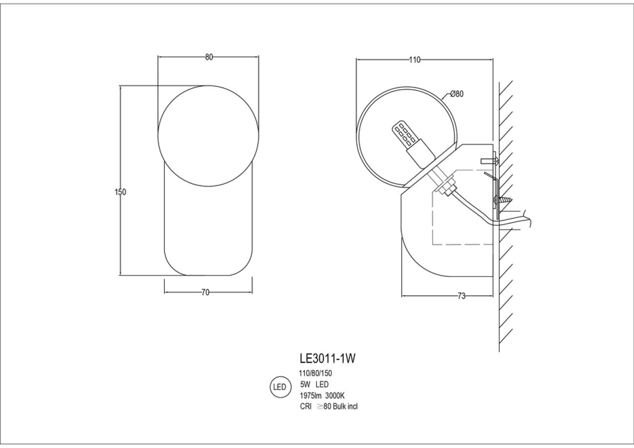 Настенное бра LEON Eve LE3011/1W