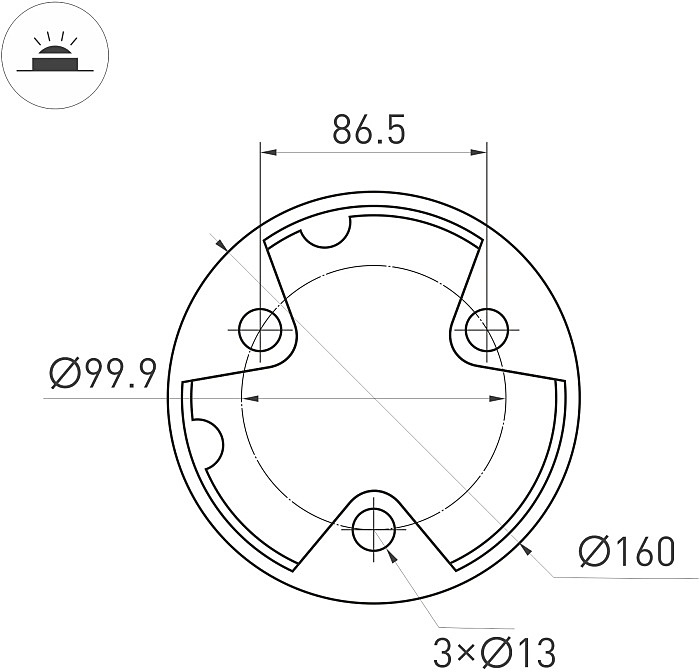 Уличный наземный светильник Arlight Guide 047690