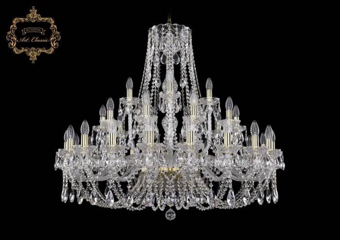Подвесная хрустальная люстра 11.21 Art Classic 11.21.20+10+5.360.Gd.Sp