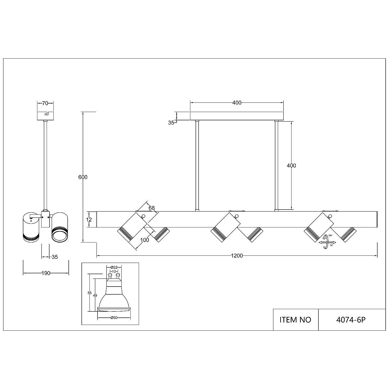 Люстра на штанге Favourite Six 4074-6P