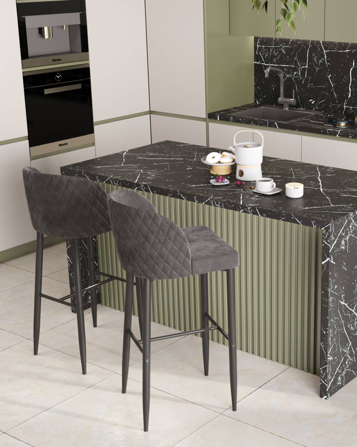 Барный стул Stool Group Оскар MC11B VELVET HLR-21 DUAL