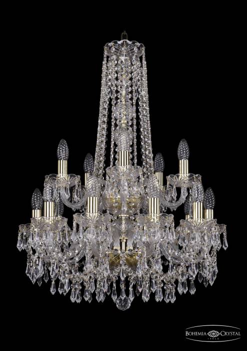 Подвесная хрустальная люстра 1403 Bohemia 1403/10+5/195/h-77/2d G