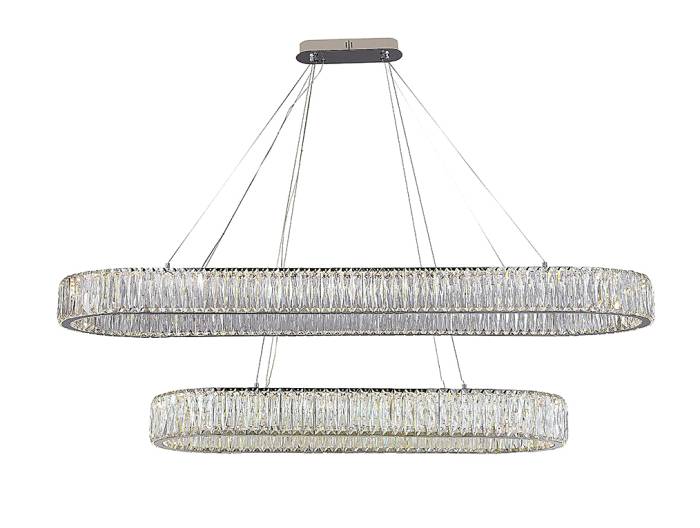 Потолочная чашка Newport Crystal Потолочная чашка 8240 L35*12*H4 90+140 oval chrome