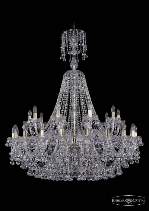 Подвесная хрустальная люстра 1409 Bohemia 1409/20+10/400/XL-132 G