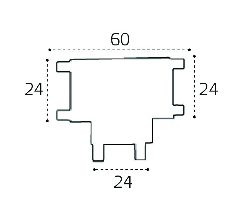 Соединитель Т-образный для накладного шинопровода к трековой системе KREATOR Italline IT09-9030 black