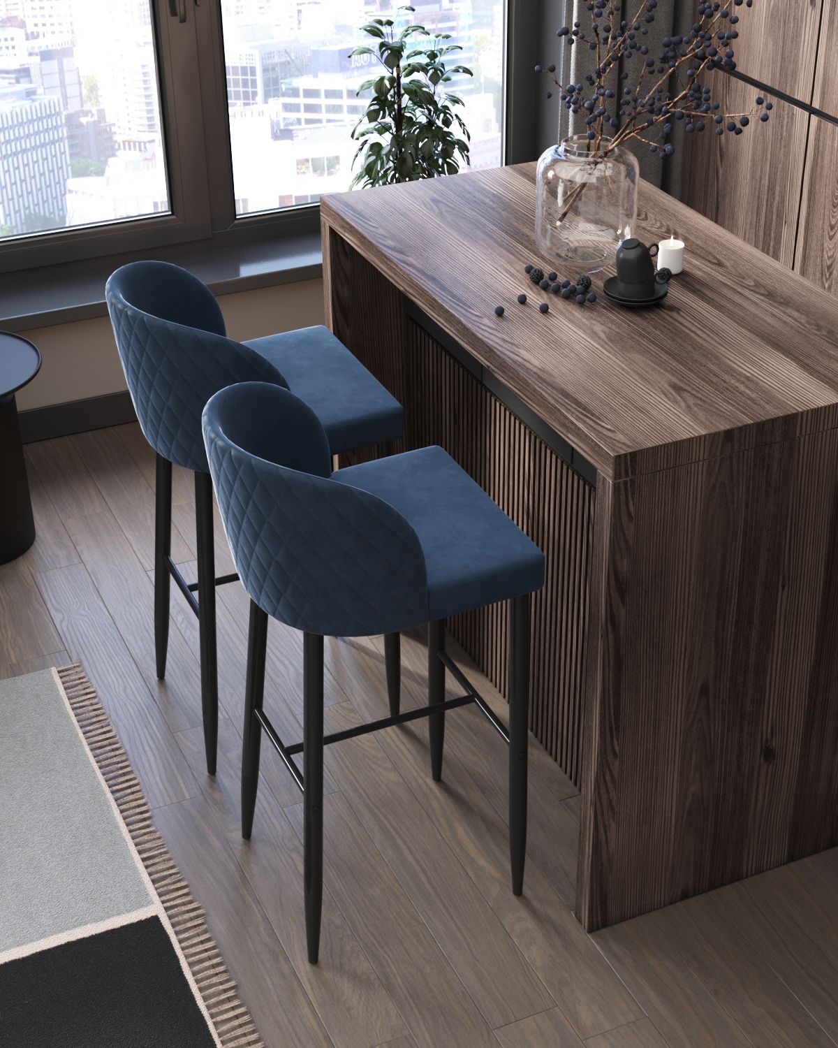 Барный стул Stool Group Оскар MC11B VELVET HLR-63 DUAL