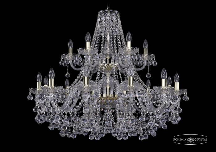 Подвесная хрустальная люстра 1409 Bohemia 1409/12+6/360/2d G