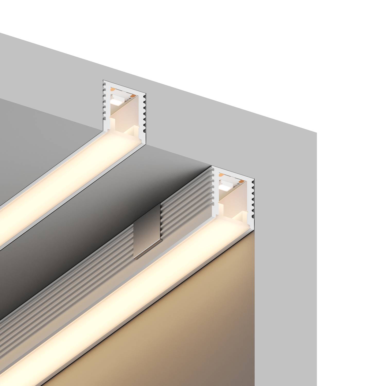 Накладной профиль для светодиодной ленты-2м, белый Hesby Lighting Line HSBL_0198