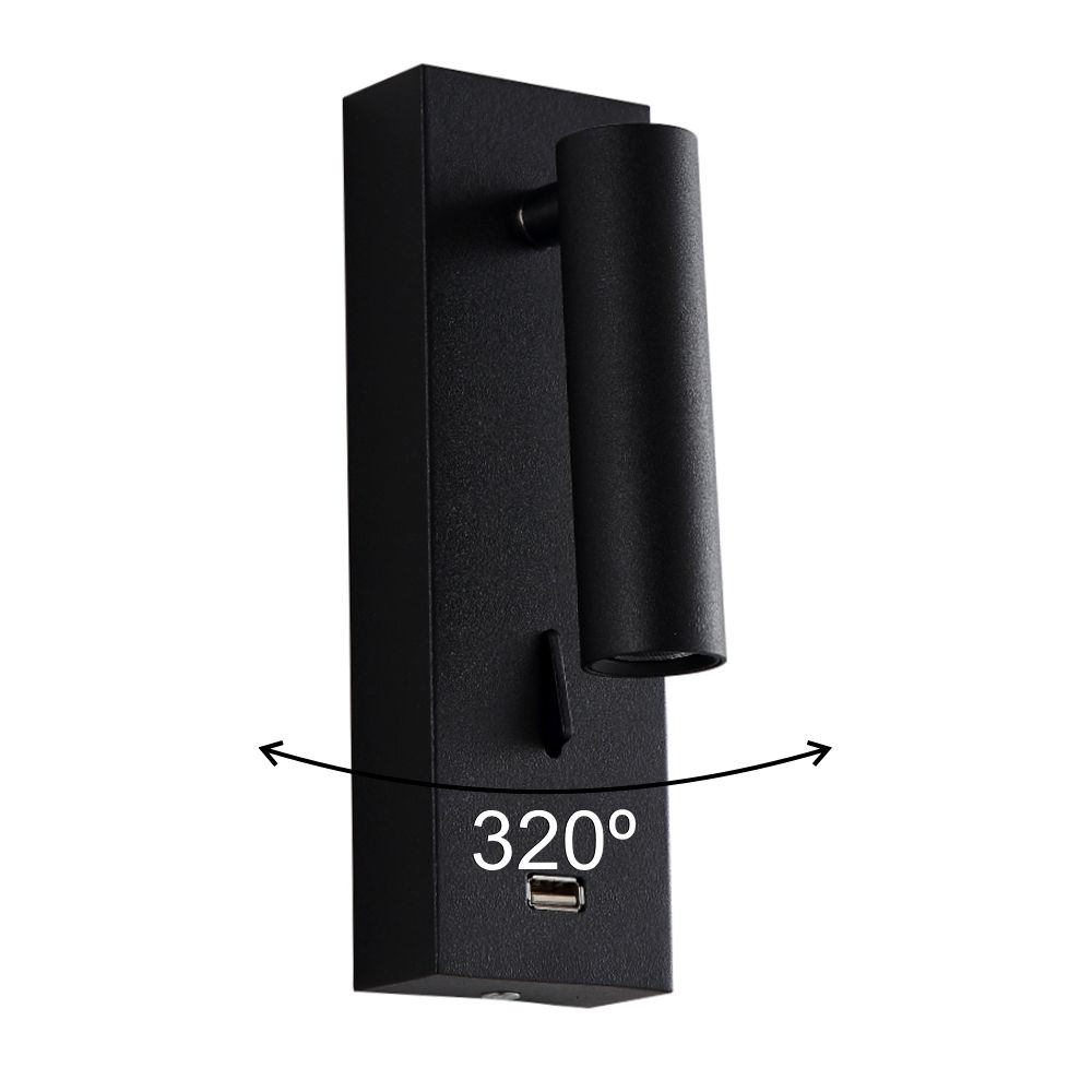 Светильник спот Crystal Lux Clt 210 CLT 210W USB BL