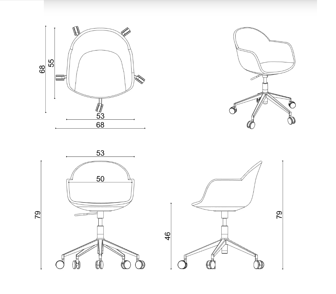 Кресло офисное Delight Collection Rio Rio Office Leg Armchair